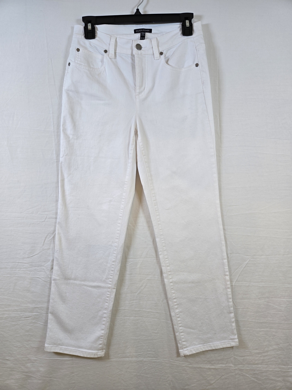 Eileen Fisher Crisp White Straight Leg Jeans